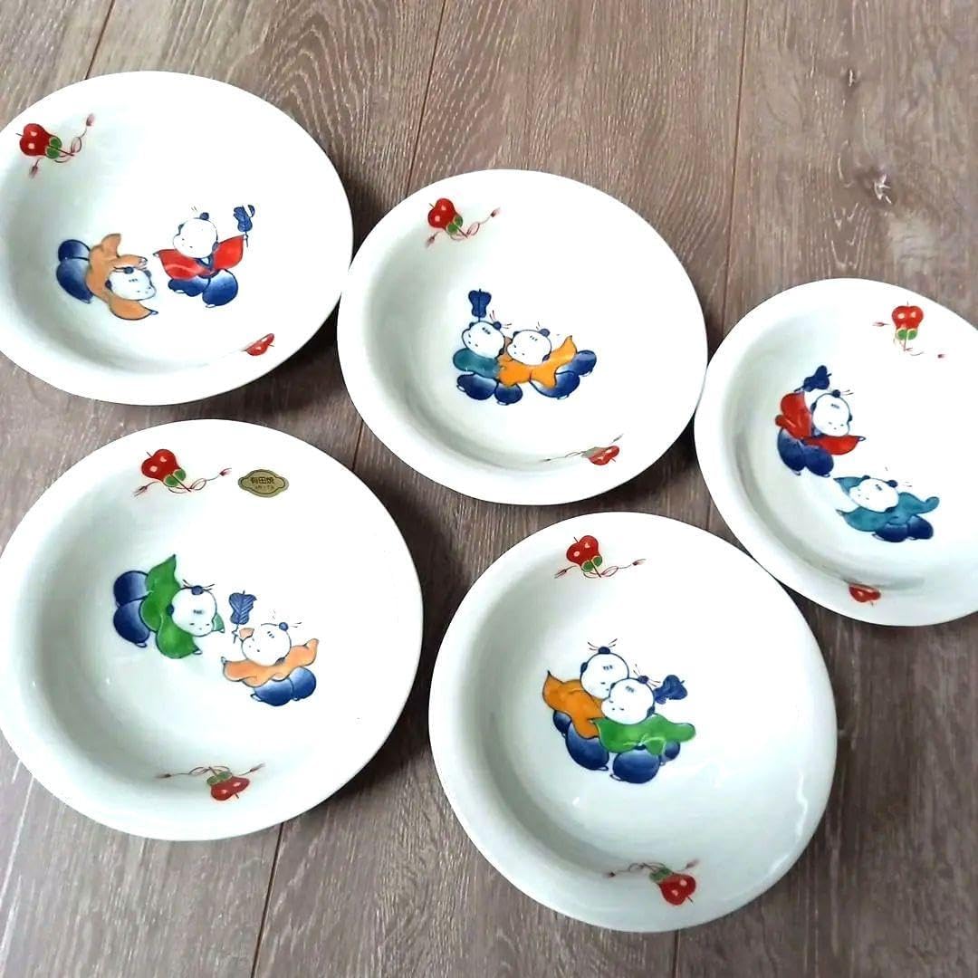 小鉢揃 色絵祥瑞 捻り小鉢波佐見焼き石丸陶芸林九郎窯オリジナル